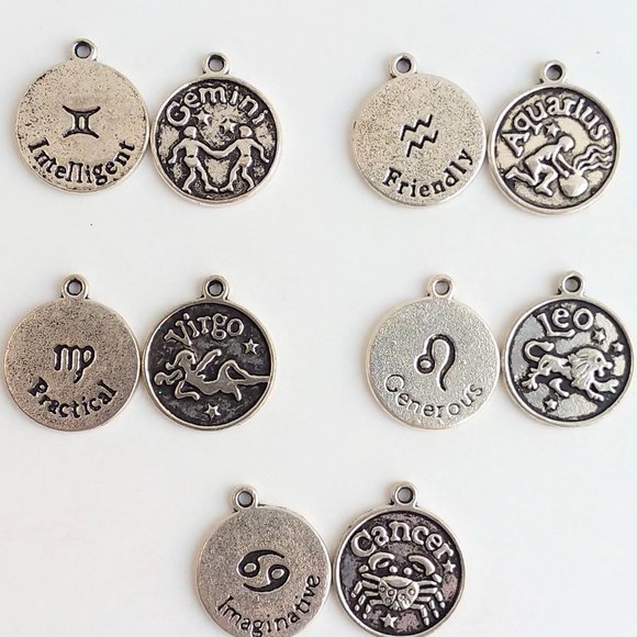 4/$20 Roller Skates Zodiac Charm    astrological sign charm - Picture 7 of 12